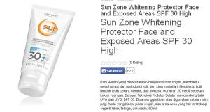 sun zone whitening protector face 50 ml